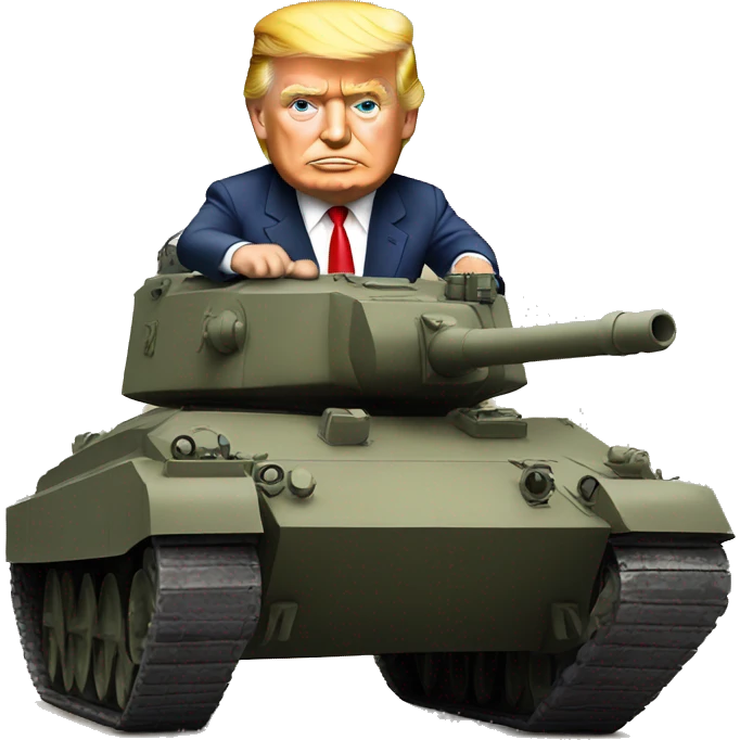 Trump Riding A Tank emoji