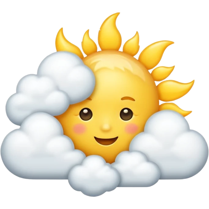 happy Sunny Cloud, with sun emoji