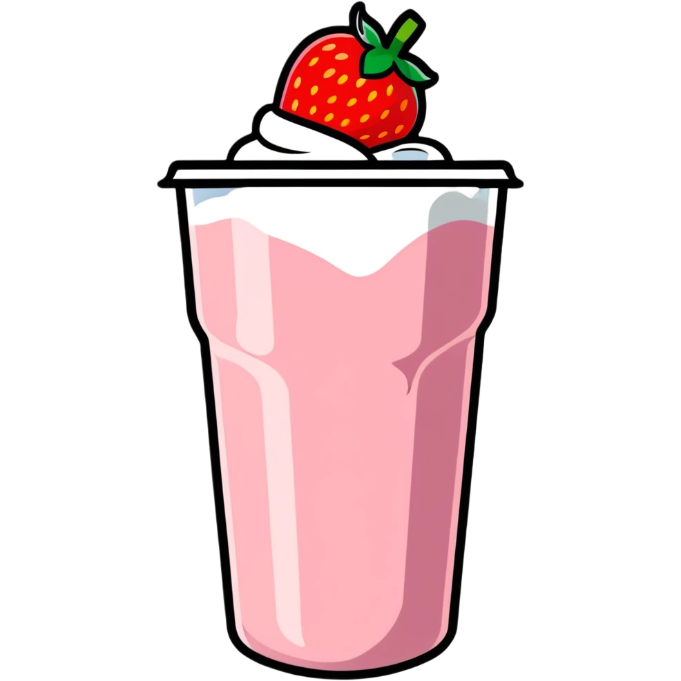 strawberry yogurt cup emoji