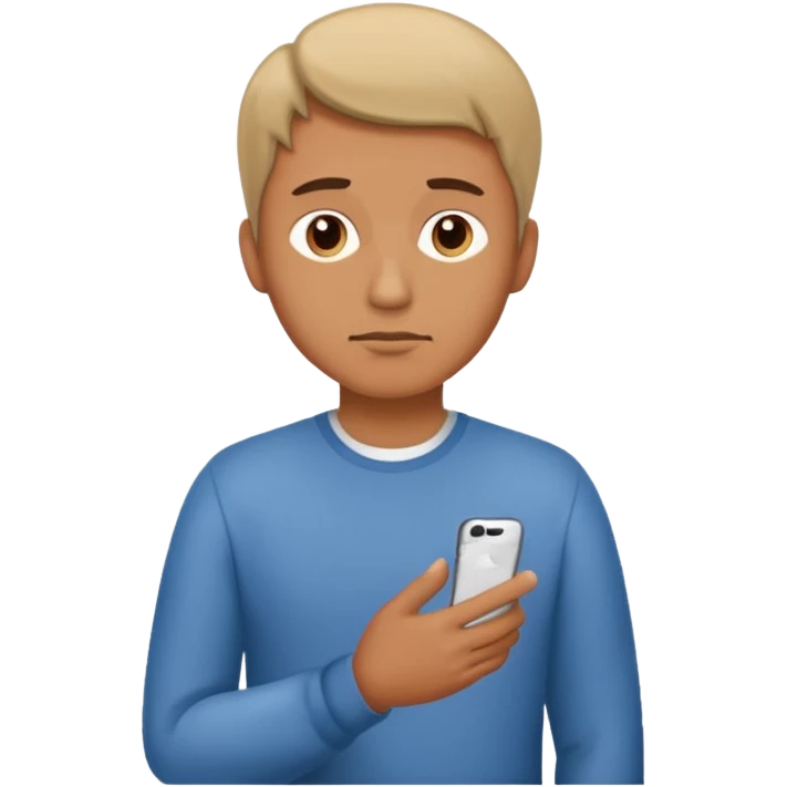 مرد ایستاده در حال فکر کردن emoji