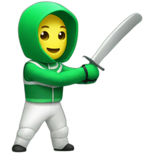 green fencing emoji