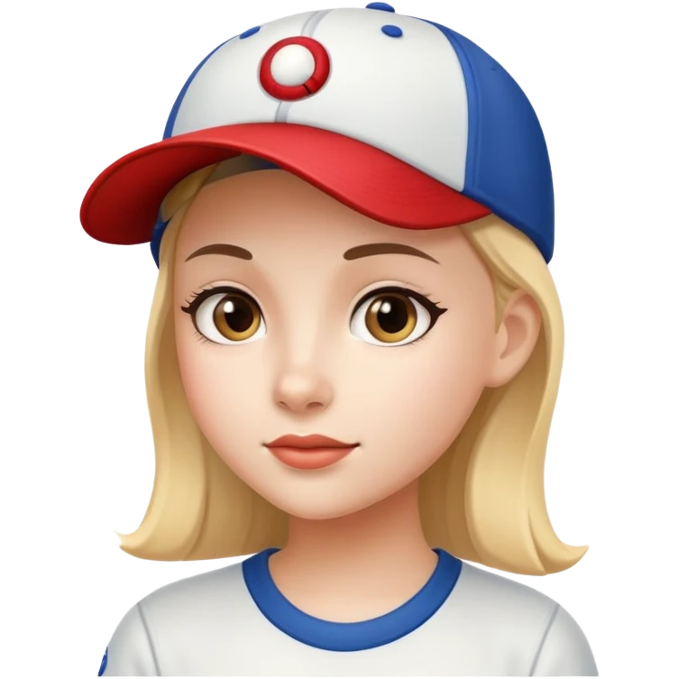 girl in baseball cap emoji