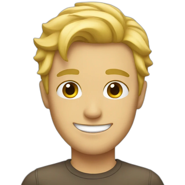 Blonde guy smiling emoji