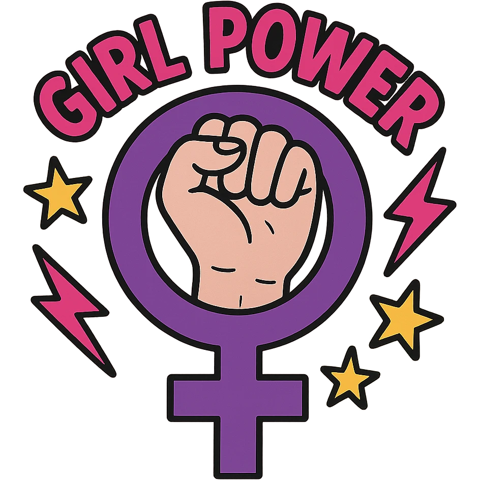 girl power, empowering symbol, no background emoji