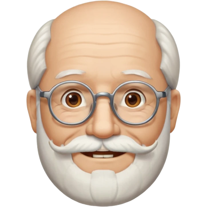 elderly glasses man with long beard emoji