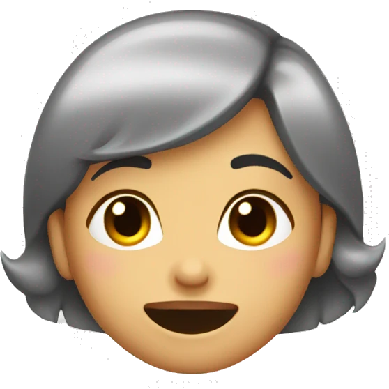 Girl with blushing and drooling face emoji