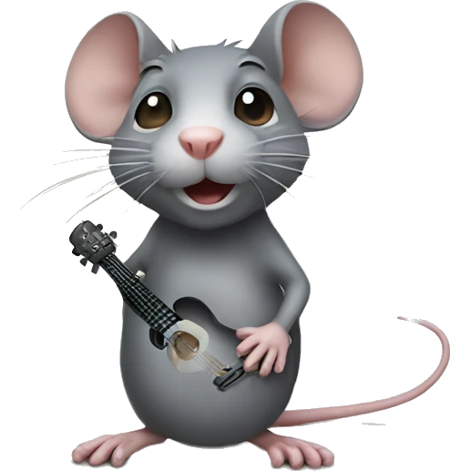 a rat that makes music emoji