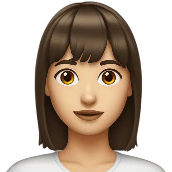 brunette-with-bangs emoji