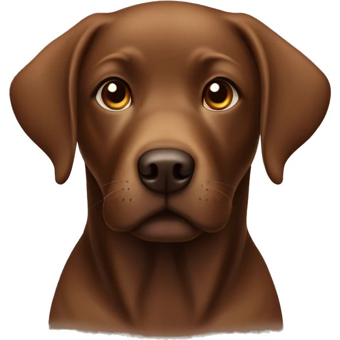 Brown Labrador cute emoji