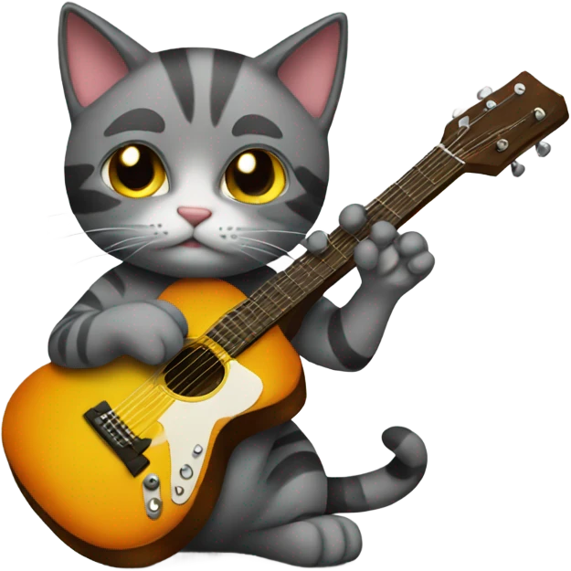 cat with guitar emoji