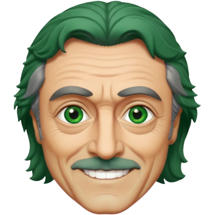 Ian McShane with green eyes emoji