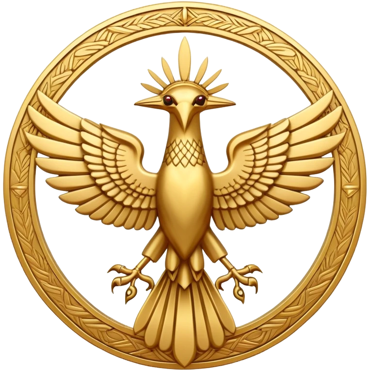Modern stylized Faravahar Persian symbol emoji