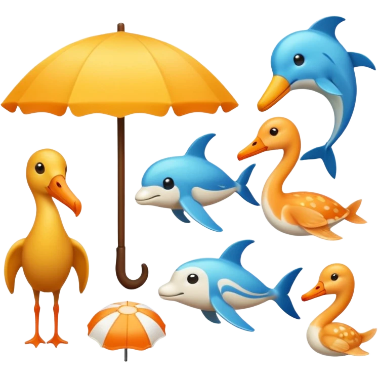 Beach animals classy emoji