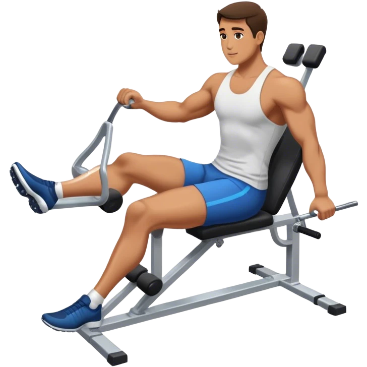 Man Performing Seated Machine Leg Extension emoji