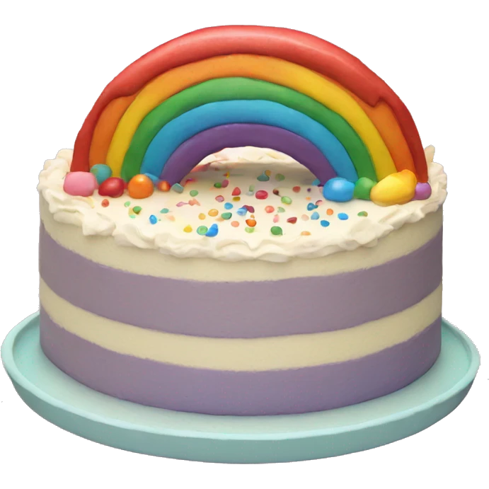 Rainbow cake  emoji