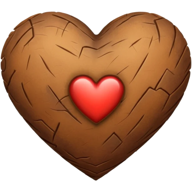 heart, natural earthy colours emoji