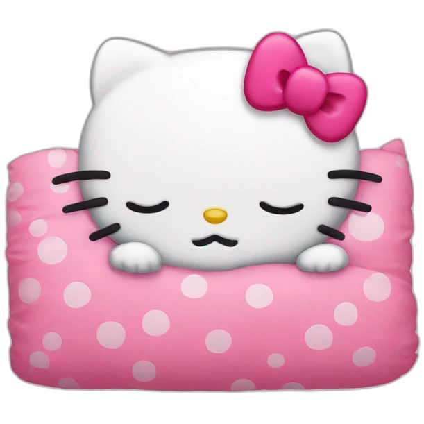 Hello kitty sleeping emoji
