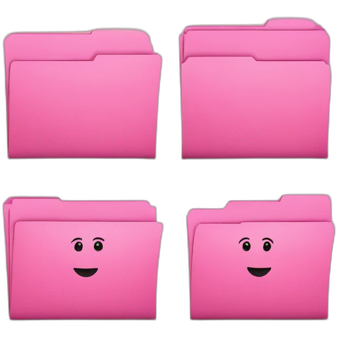 pink paper folders emoji