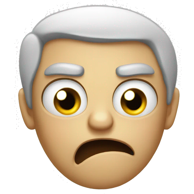 Thumbs down angry face emoji