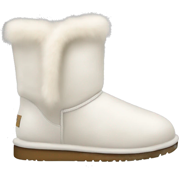 warm white women's ugg with fur emoji