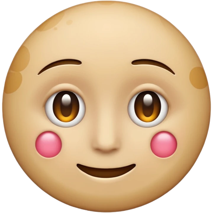 pain point, abstract dot in a circle, neutral expression, emoji style emoji