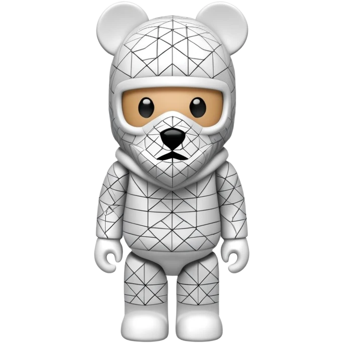 bearbrick bear figure wearing a balaclava mask emoji