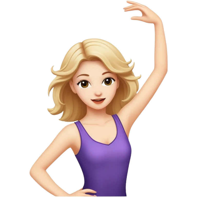 White girl who is dancing emoji