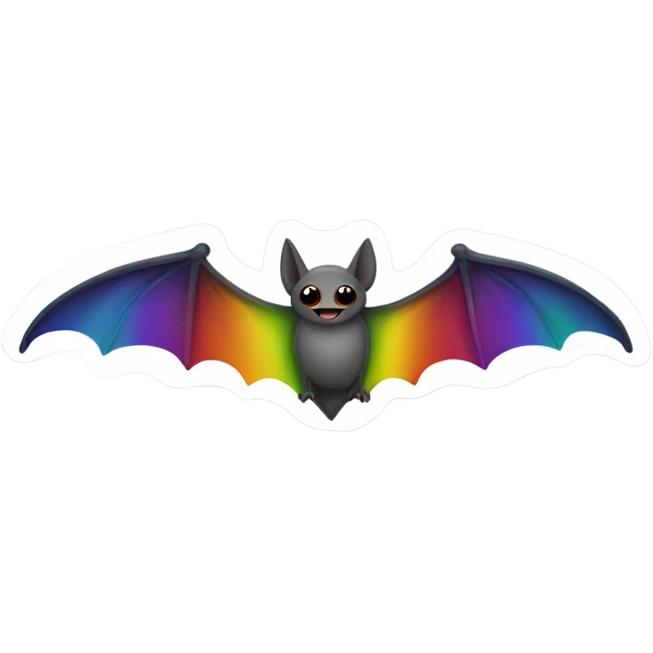 Rainbow bat emoji