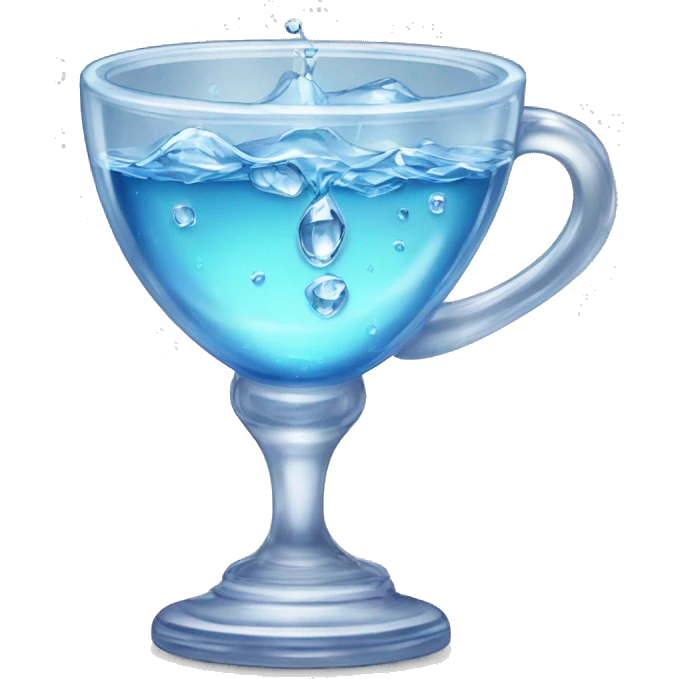 Cup of water poured into a beautiful bejeweled glass  emoji