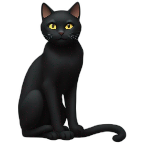 Chat noir et chat noir et blanc emoji