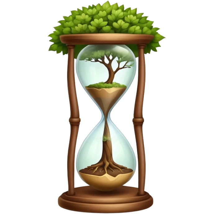 Hourglass with Growing Tree  emoji