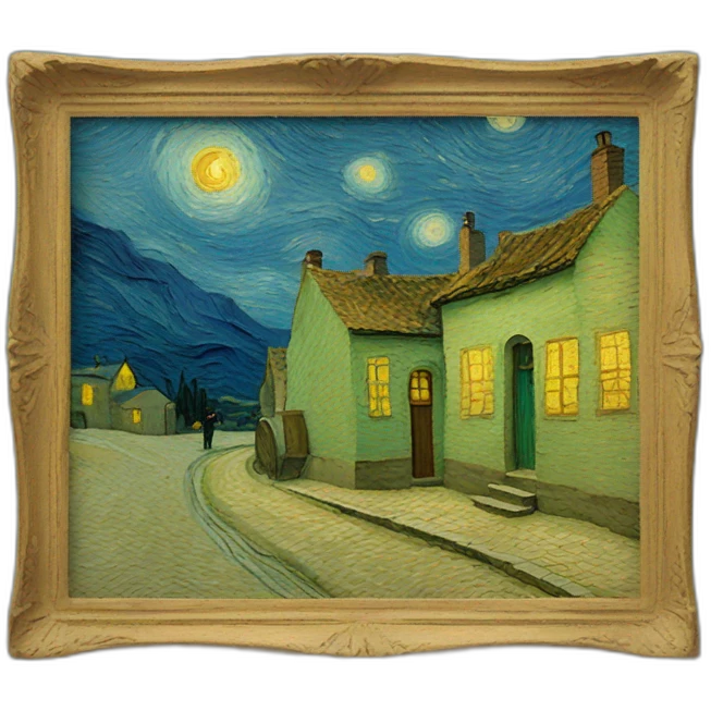 Van gogh painting emoji