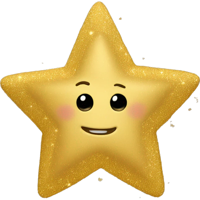 Star with hearts - golden emoji