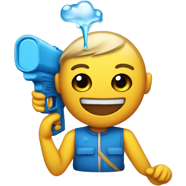 eat with water gun emoji