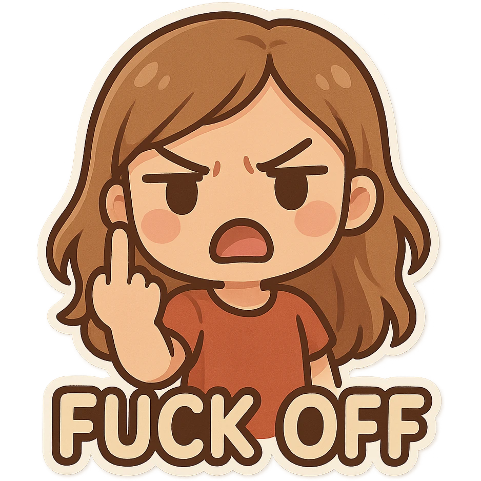 Fuck off sticker emoji