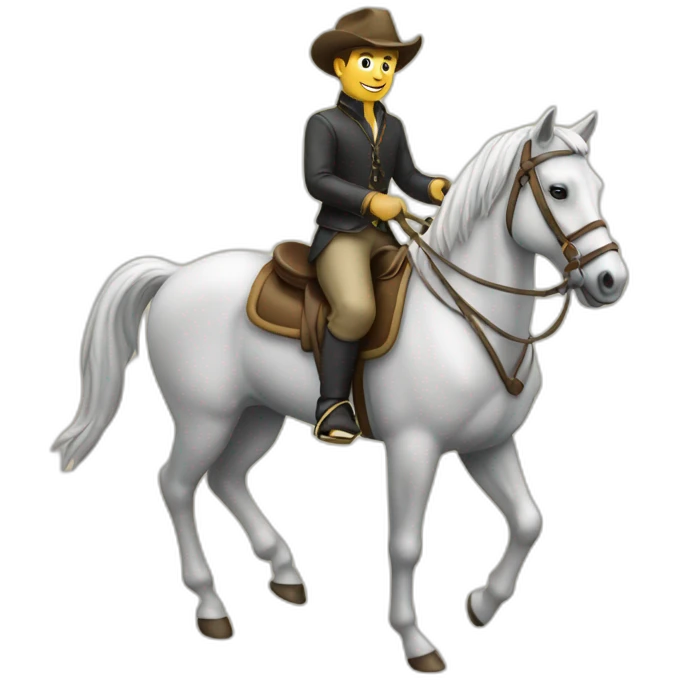 Homme sur cheval emoji