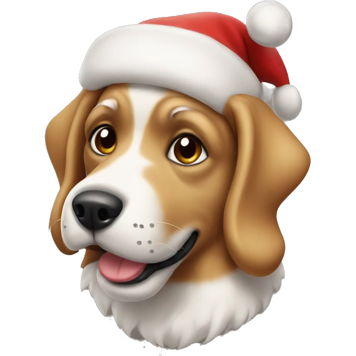 Santa dog emoji