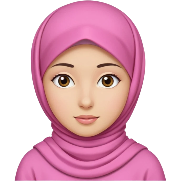 بنت محجبه لابسه وردي emoji