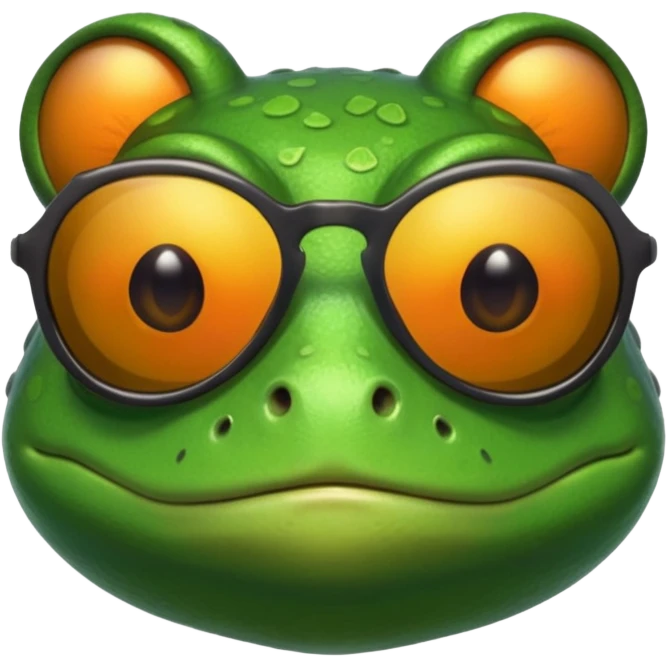 Frog wearing sunglasses emoji