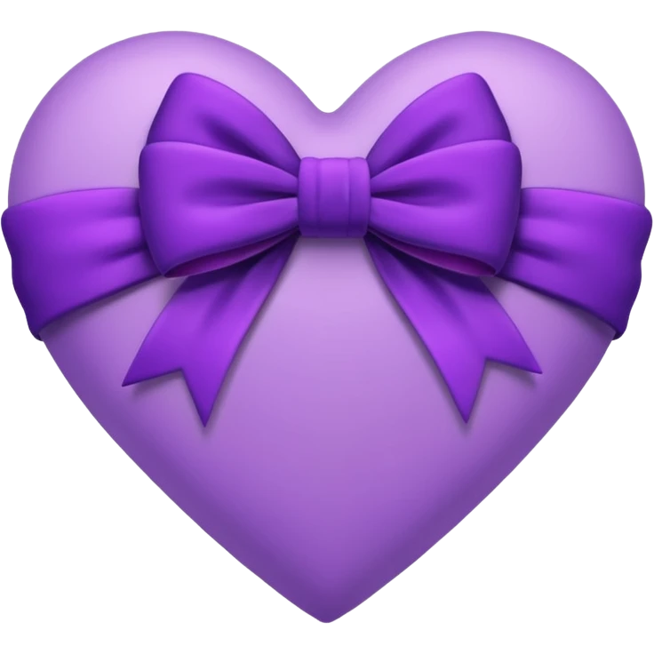 heart with a velvet bow, purple emoji