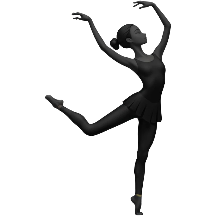 silhouette in a dynamic dance pose emoji