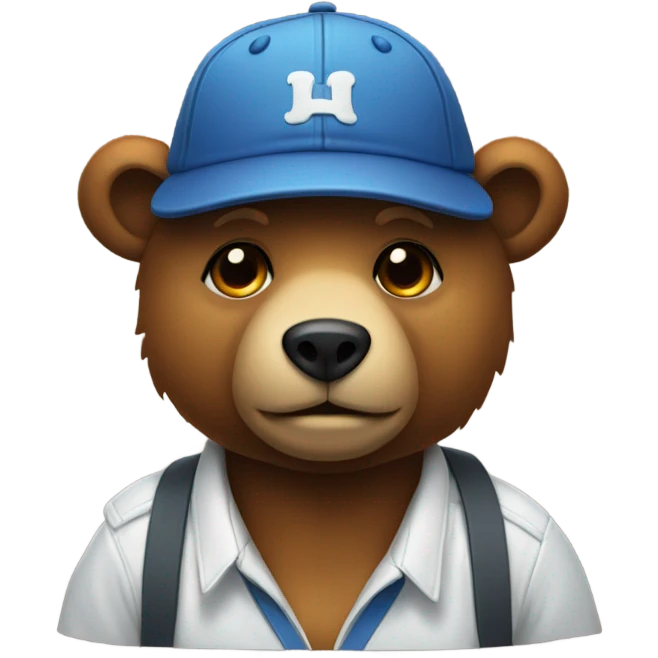 Bear wearing a backwards hat  emoji
