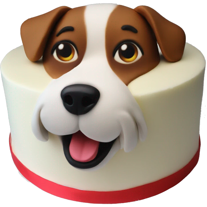 Dog cake emoji