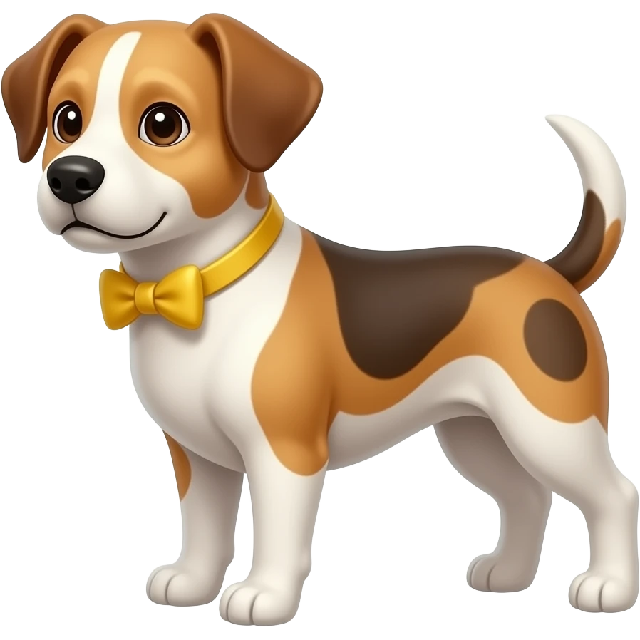 Dog with Yellow Bowtie emoji