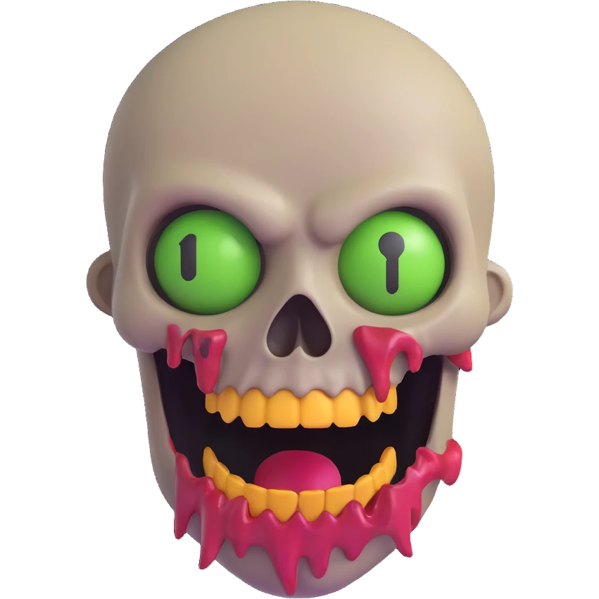 undead creature, 3d emoji style emoji