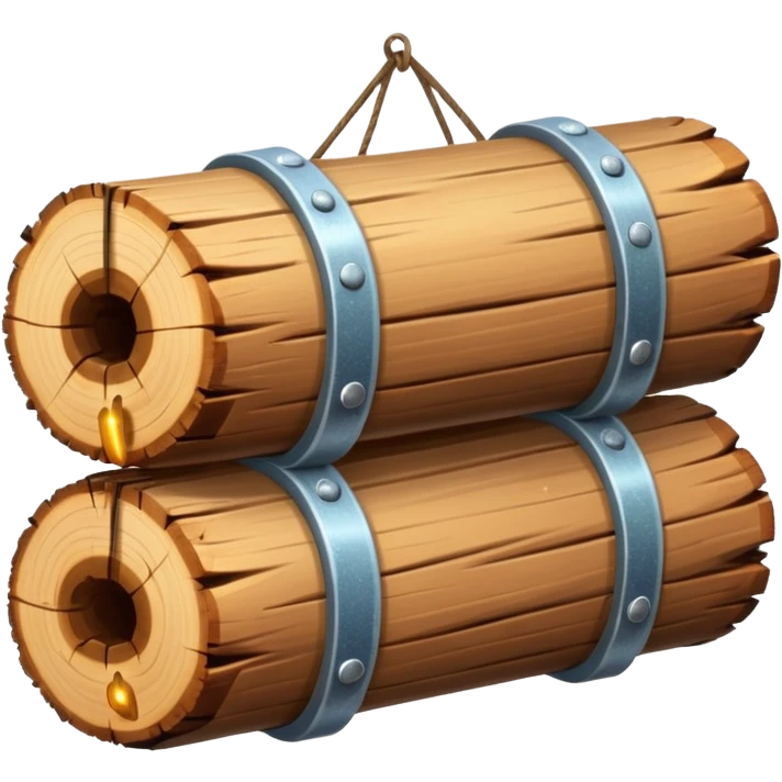 two log emojis, stacked on top of each other, one hanging over the side, with subtle sparkles in the background emoji