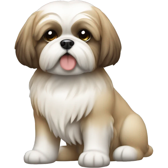 Shih tzy dog iphone emoji creme color  emoji
