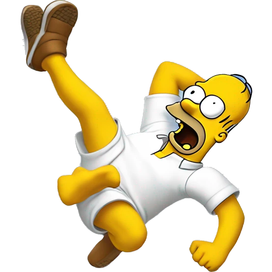 homer simpson doing a backflip emoji