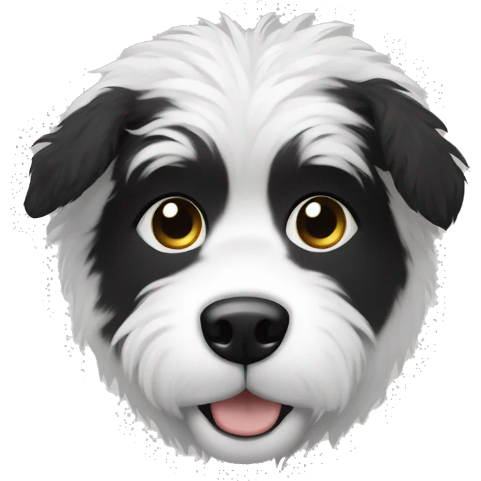 Black-and-white-dog-fluffy-black eye spot emoji
