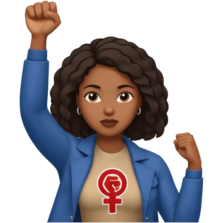 this is just a fucking white girl what this has to do with intersectional femnisim?
I need a raised fist of a black women including smybol (like female symbl) of feminism  emoji